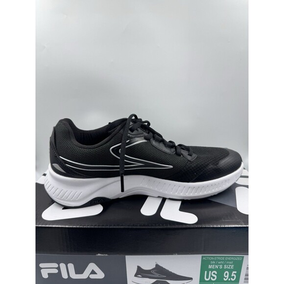 FILA Men’s Action-Stride Energized Black White Athletic Sneakers Shoes Size 9.5 main image 12